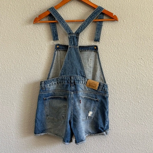 Levi's Shortall Size 16 Reg‎ Denim Medium Wash - Picture 3 of 5